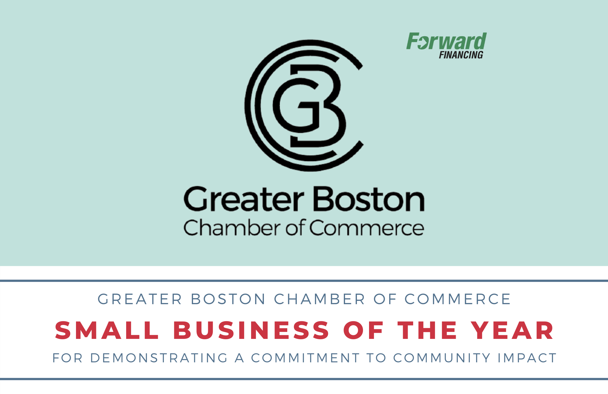 Forward Financing Small Business of Year for Community Impact