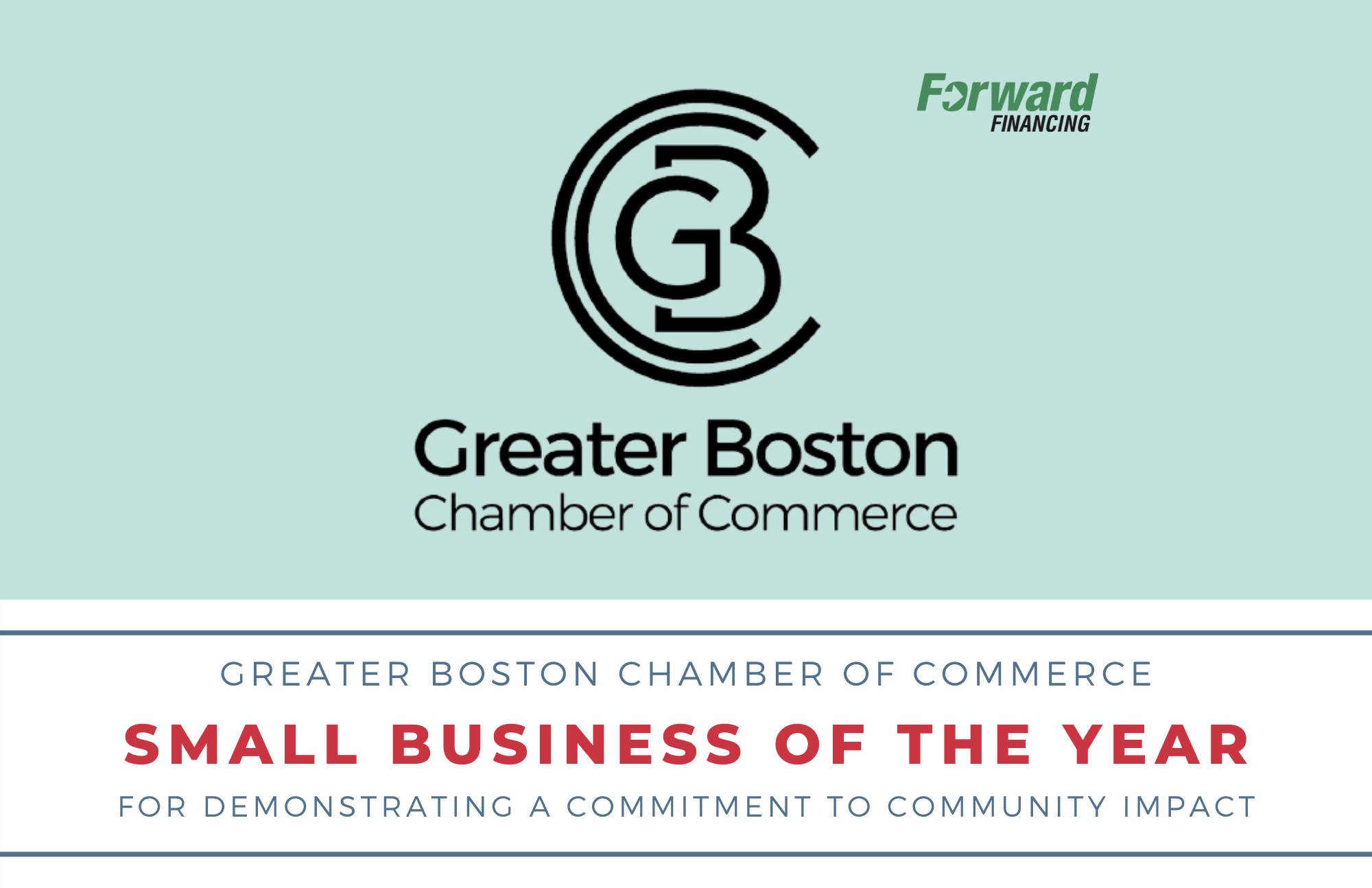 Forward Named Small Business of the Year by Greater Boston Chamber of Commerce
